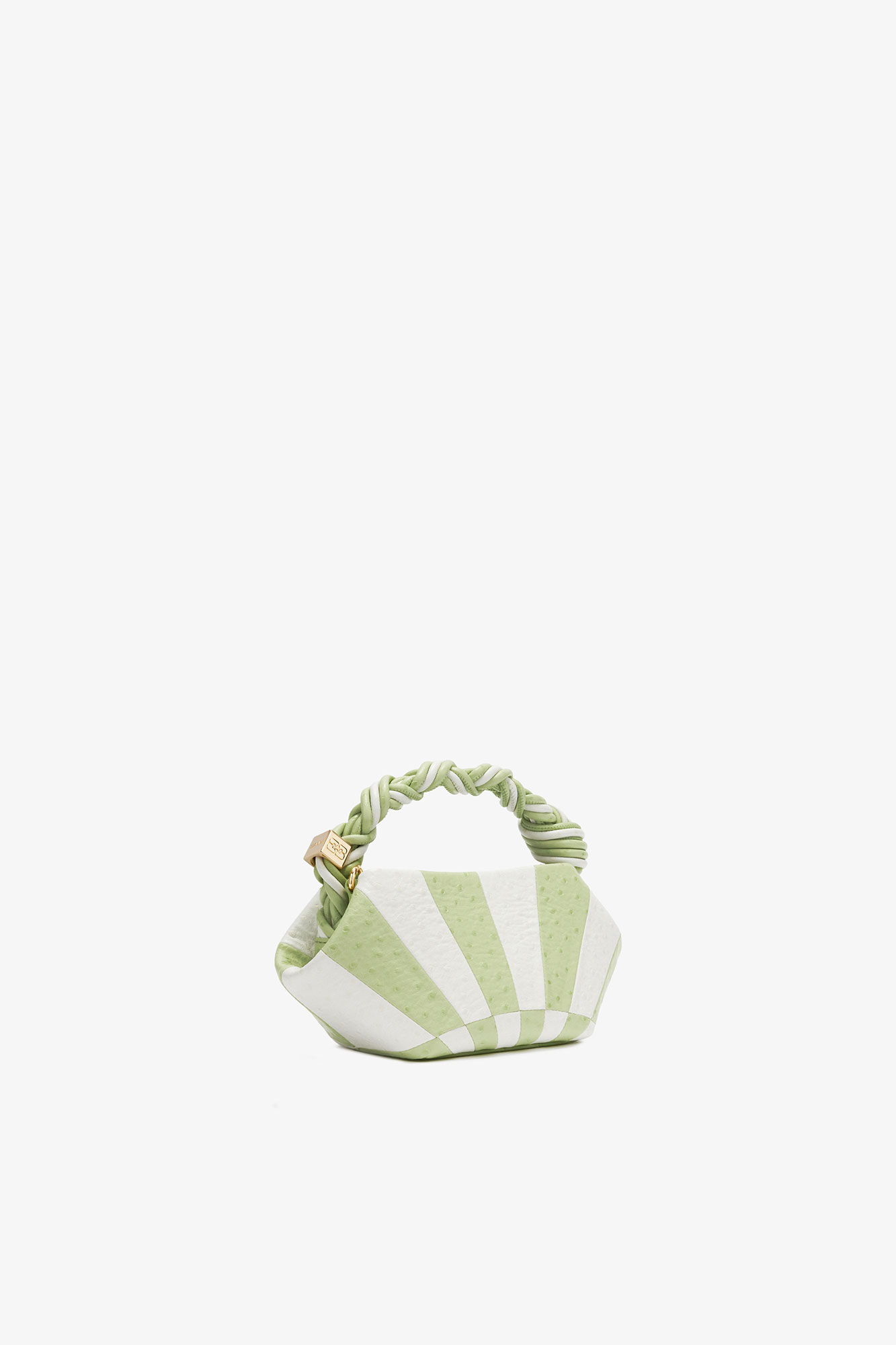 Mini Bou Bag in Green Circus, Recycled Polyester, in colour Lily Green - 2 - GANNI