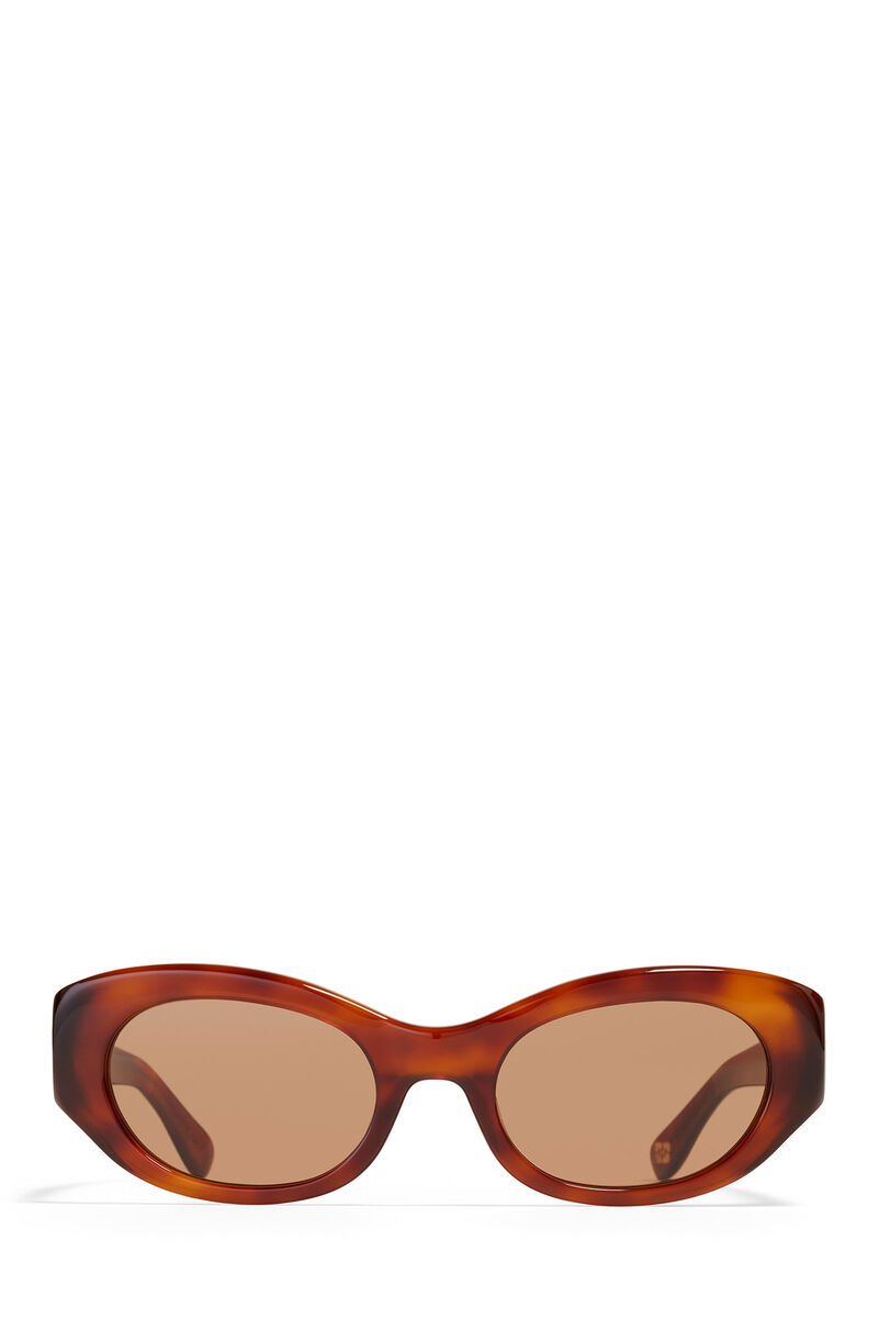 GANNI x Ace & Tate Tiger's Eye Dakota Sunglasses, Acetate, in colour Tiger's Eye - 2 - GANNI