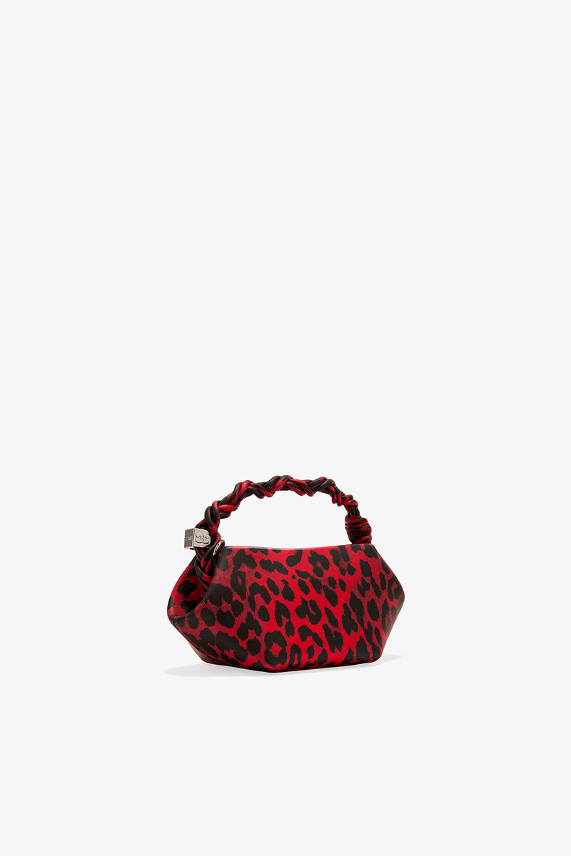 Red Leopard Mini Bou Bag, Recycled Leather, in colour Racing Red - 2 - GANNI