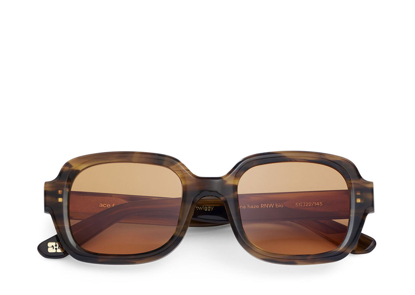 GANNI x Ace & Tate Twiggy Sunglasses, Acetate, in colour Tobacco Brown - 1 - GANNI