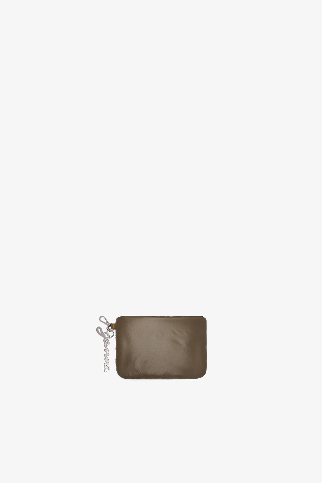 Quilted Re-Tech Pouch, Recycled Polyamide, in colour Kalamata - 2 - GANNI