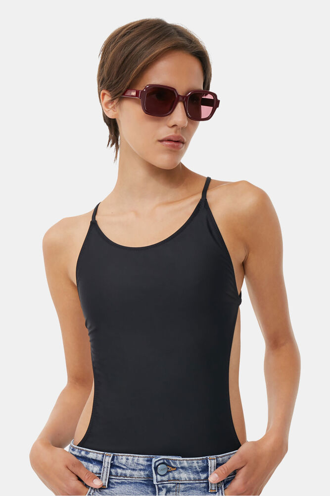 GANNI x Ace & Tate Twiggy Sunglasses, Burgundy