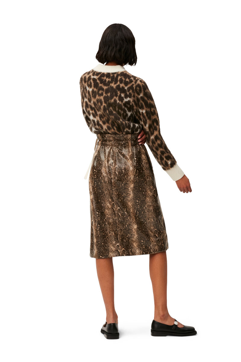 Leopard Pullover , Alpaca, in colour Starfish - 2 - GANNI