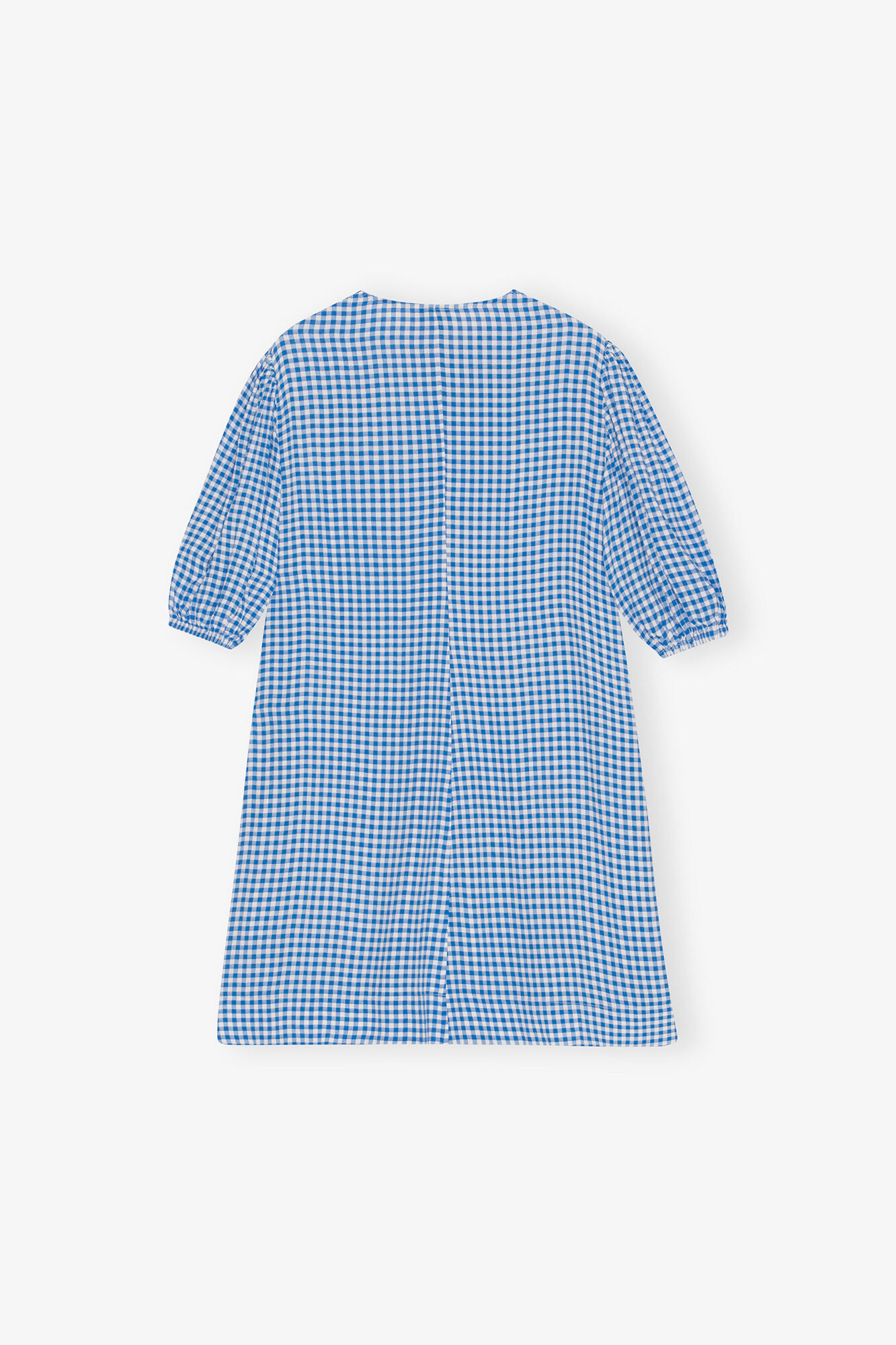 Robe mini en cr&ecirc;pe imprim&eacute;, Viscose, in colour Strong Blue - 2 - GANNI