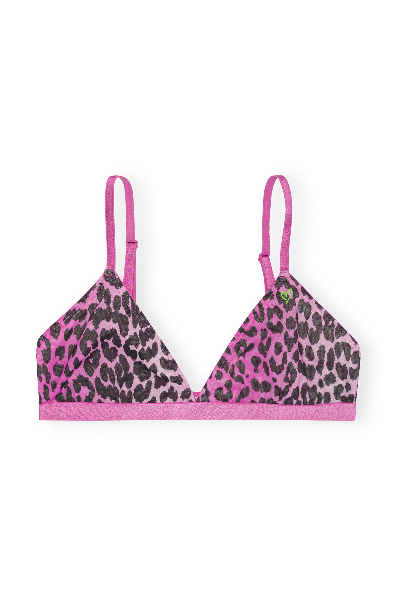 GANNI x Parade Silky Mesh Bralette, Elastane, in colour Pink Tulle - 1 - GANNI