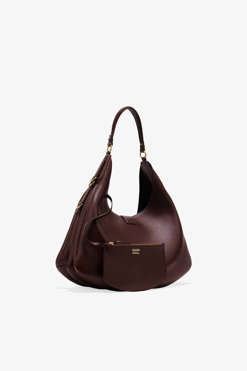 Stor brun Kat taske, Polyester, in colour Chicory Coffee - 2 - GANNI