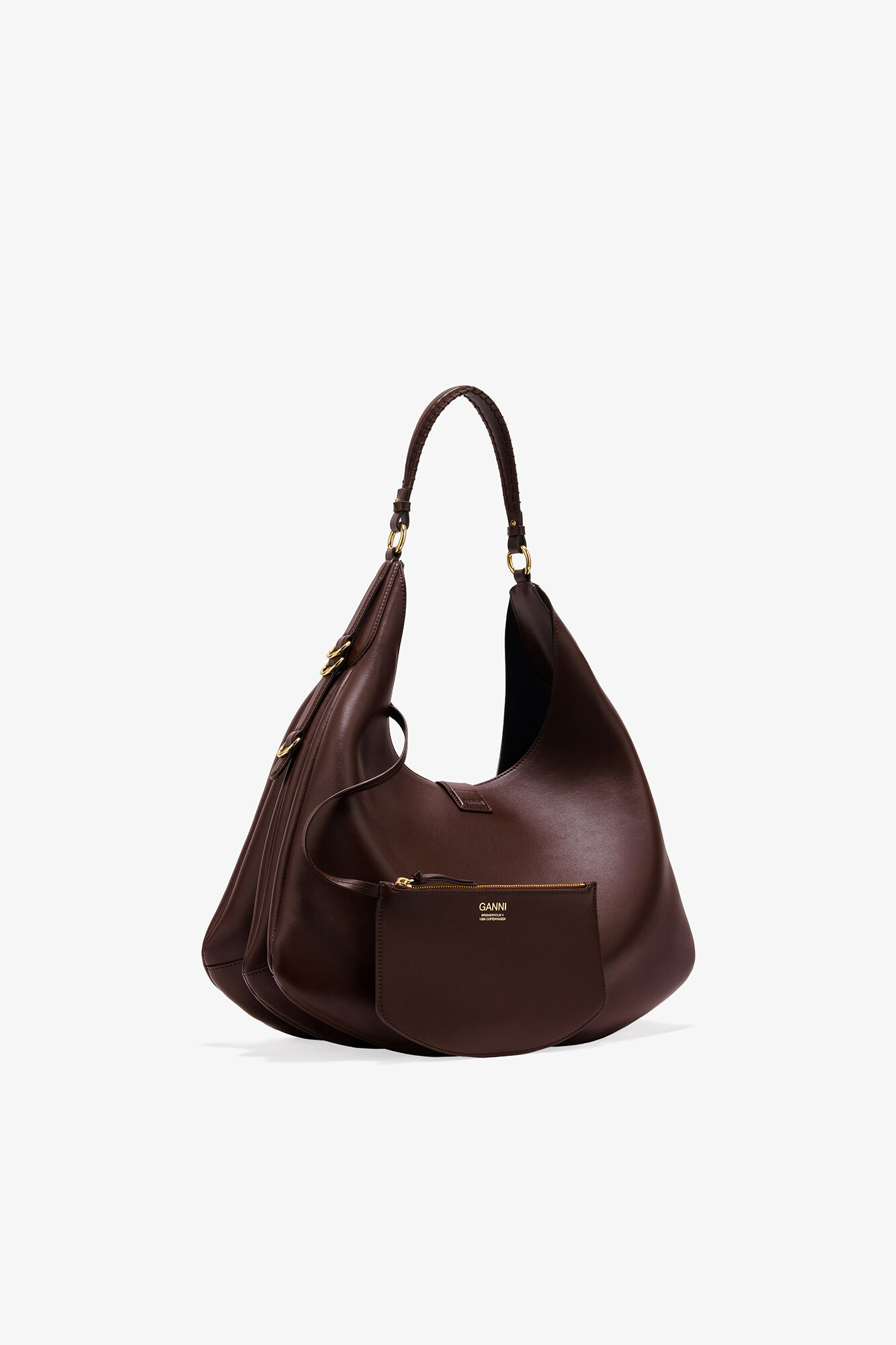 Stor brun Kat taske, Polyester, in colour Chicory Coffee - 2 - GANNI