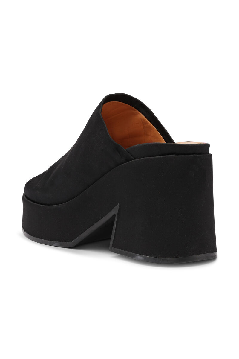Retro Mules, Recycled Polyester, in colour Black - 2 - GANNI