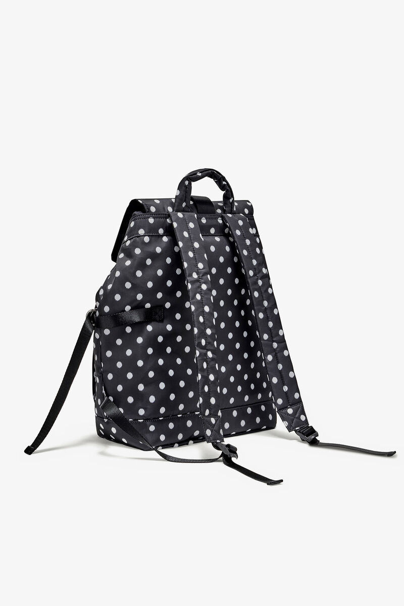 Dots Re-Tech Backpack, in colour Black - 2 - GANNI