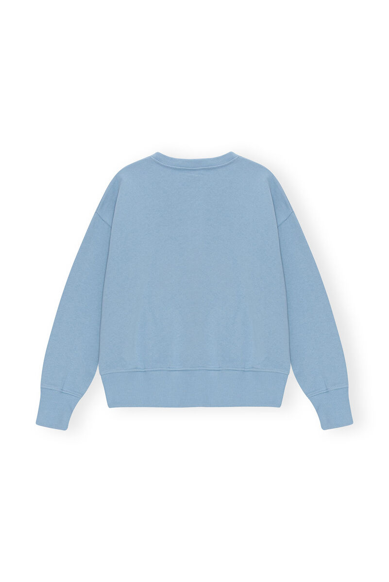 Blue Isoli Oversized Sweatshirt, Cotton, in colour Placid Blue - 2 - GANNI
