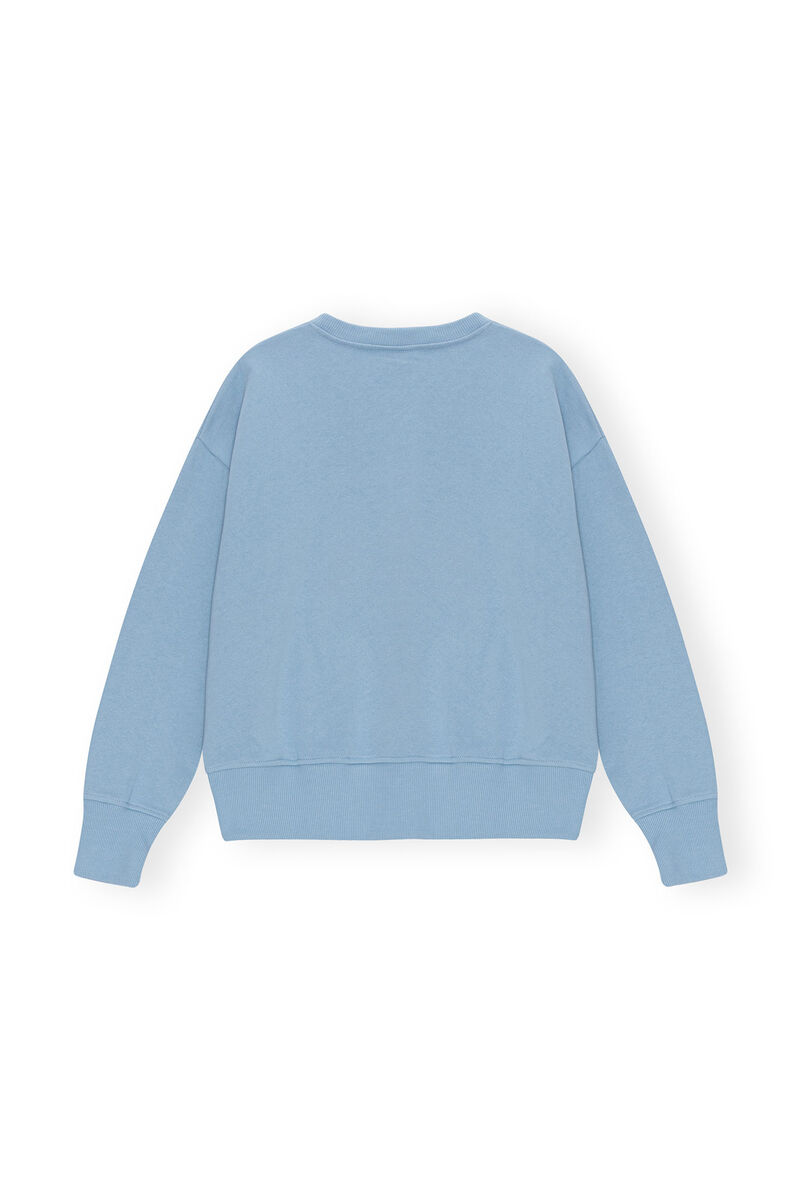 Blue Isoli Oversized-genser, Cotton, in colour Placid Blue - 2 - GANNI