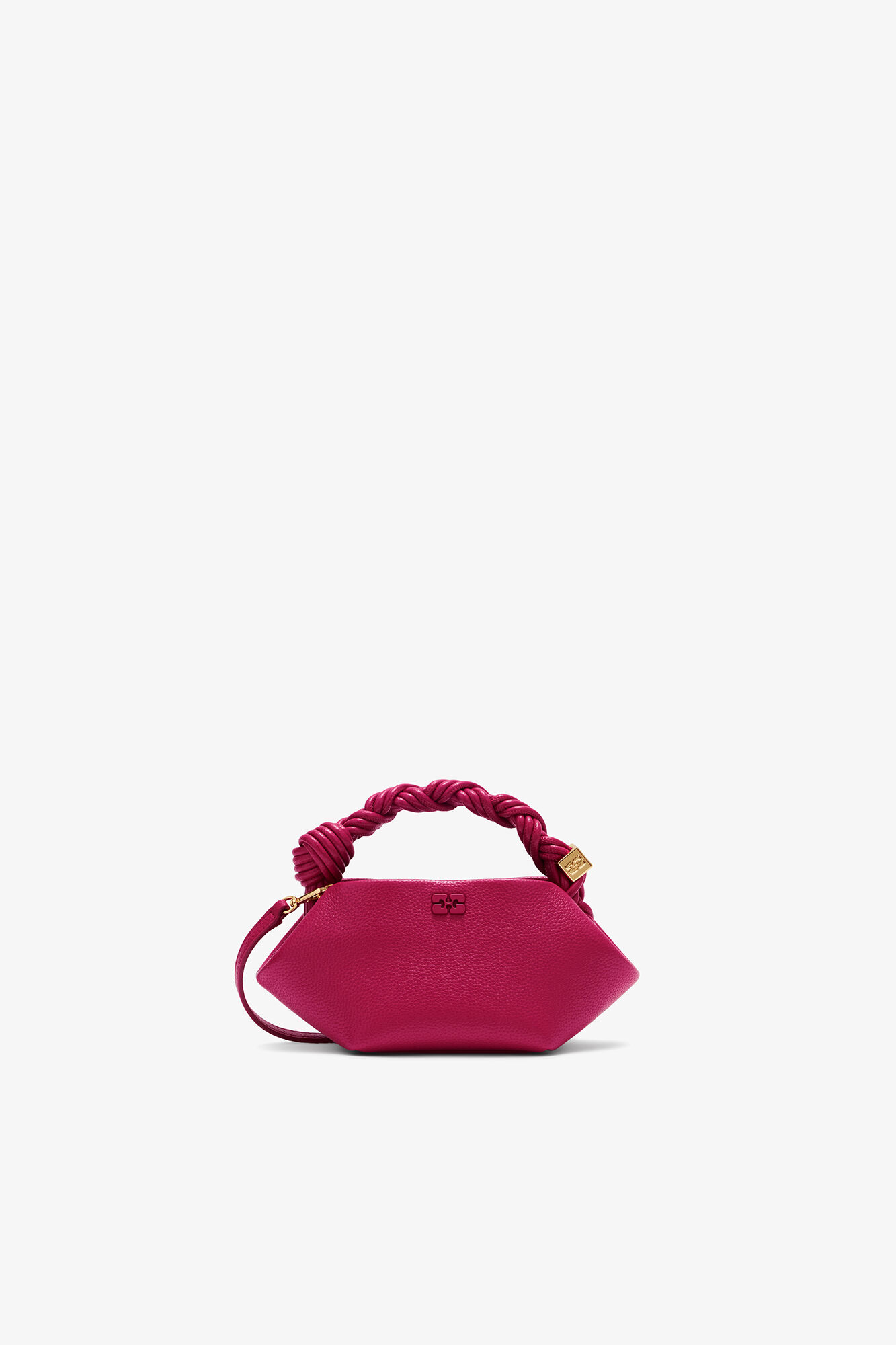 Persian Red Mini Bou Bag in Grained Red | GANNI US