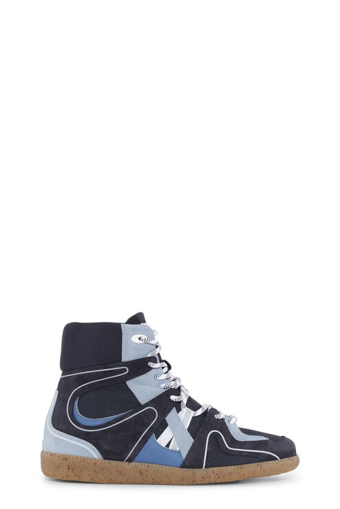 Ganni Blue High-top Sporty Mix Retro Trainers