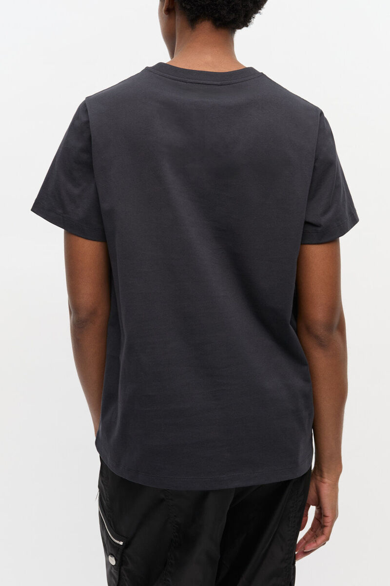 T-shirt &agrave; imprim&eacute; graphique banane noir, Organic Cotton, in colour Phantom - 4 - GANNI