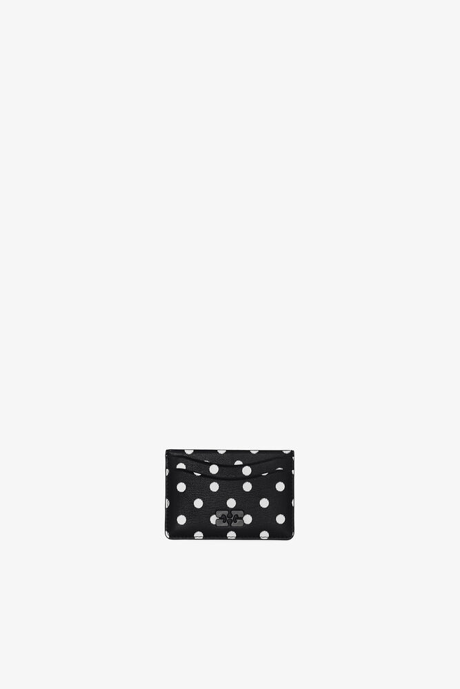 Bou Card Holder with Dots, Black