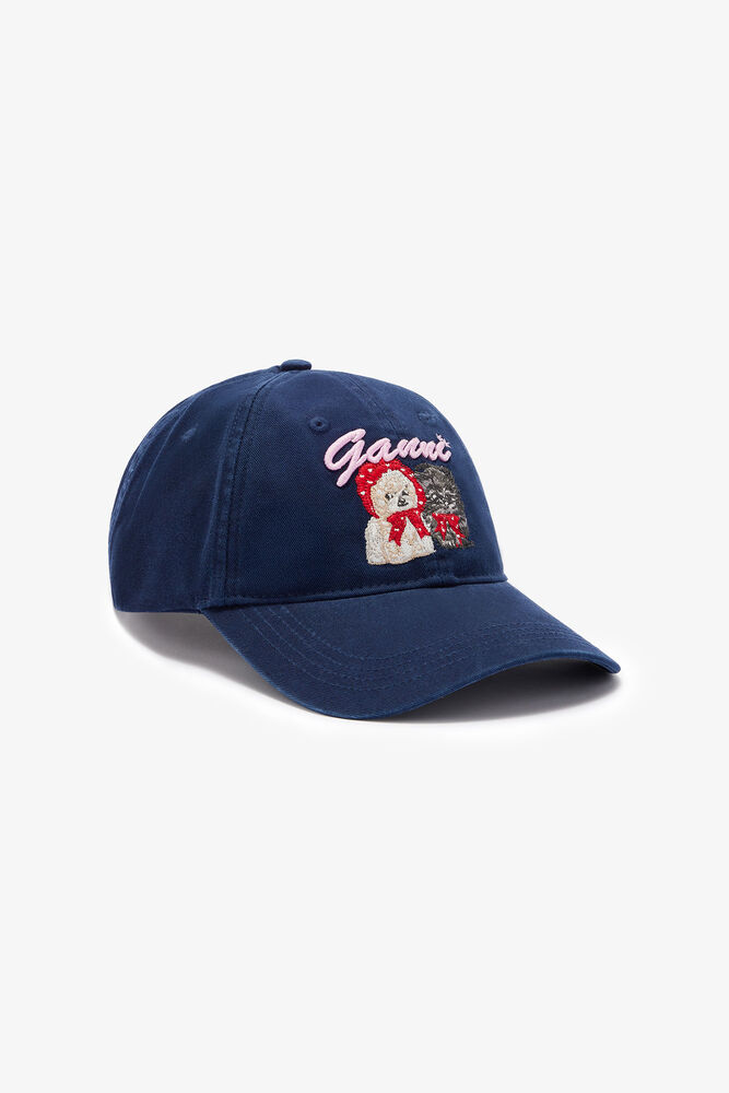 Navy Animal Canvas Cap, Sky Captain