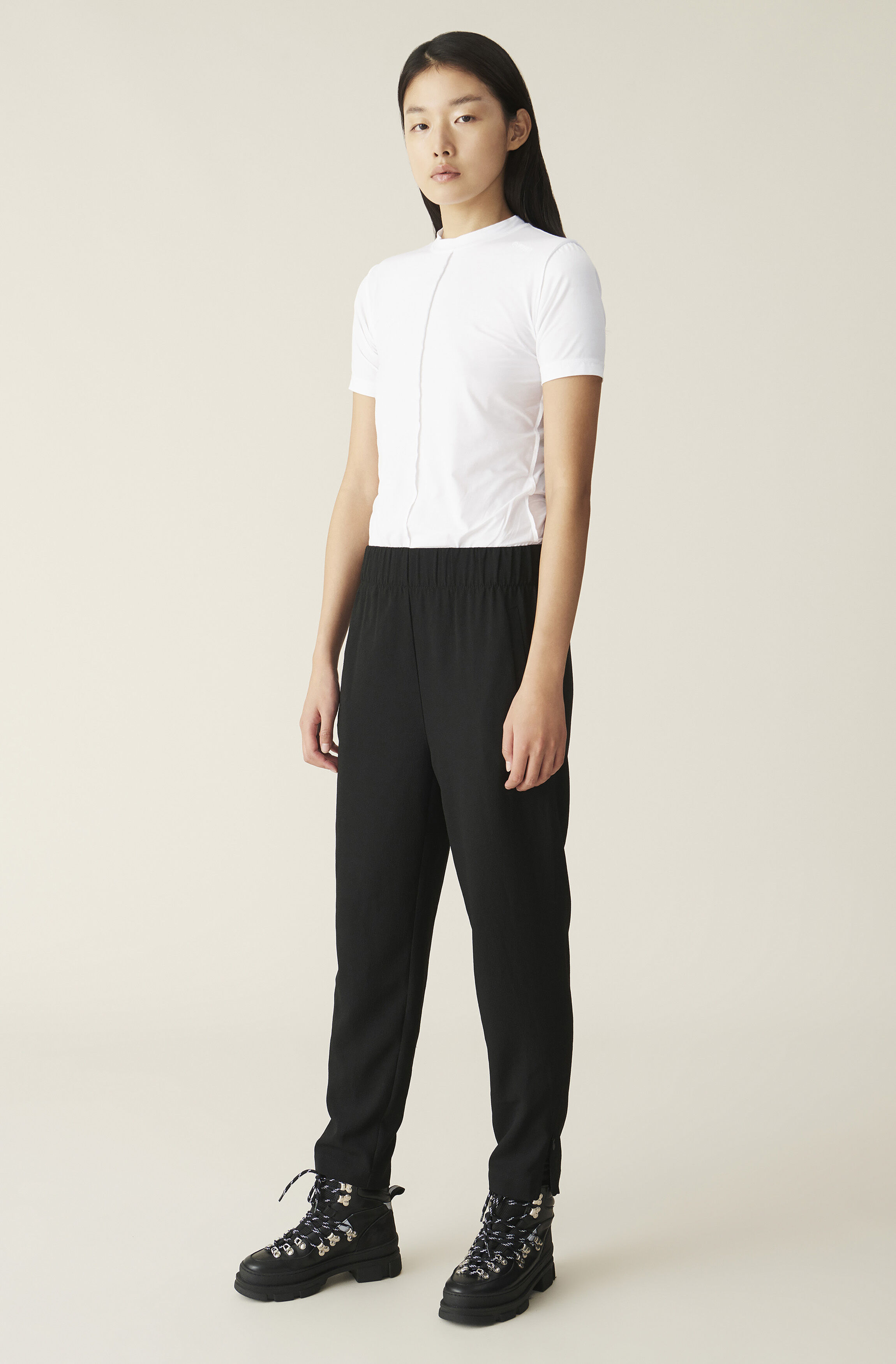 Ganni heavy crepe pants clearance