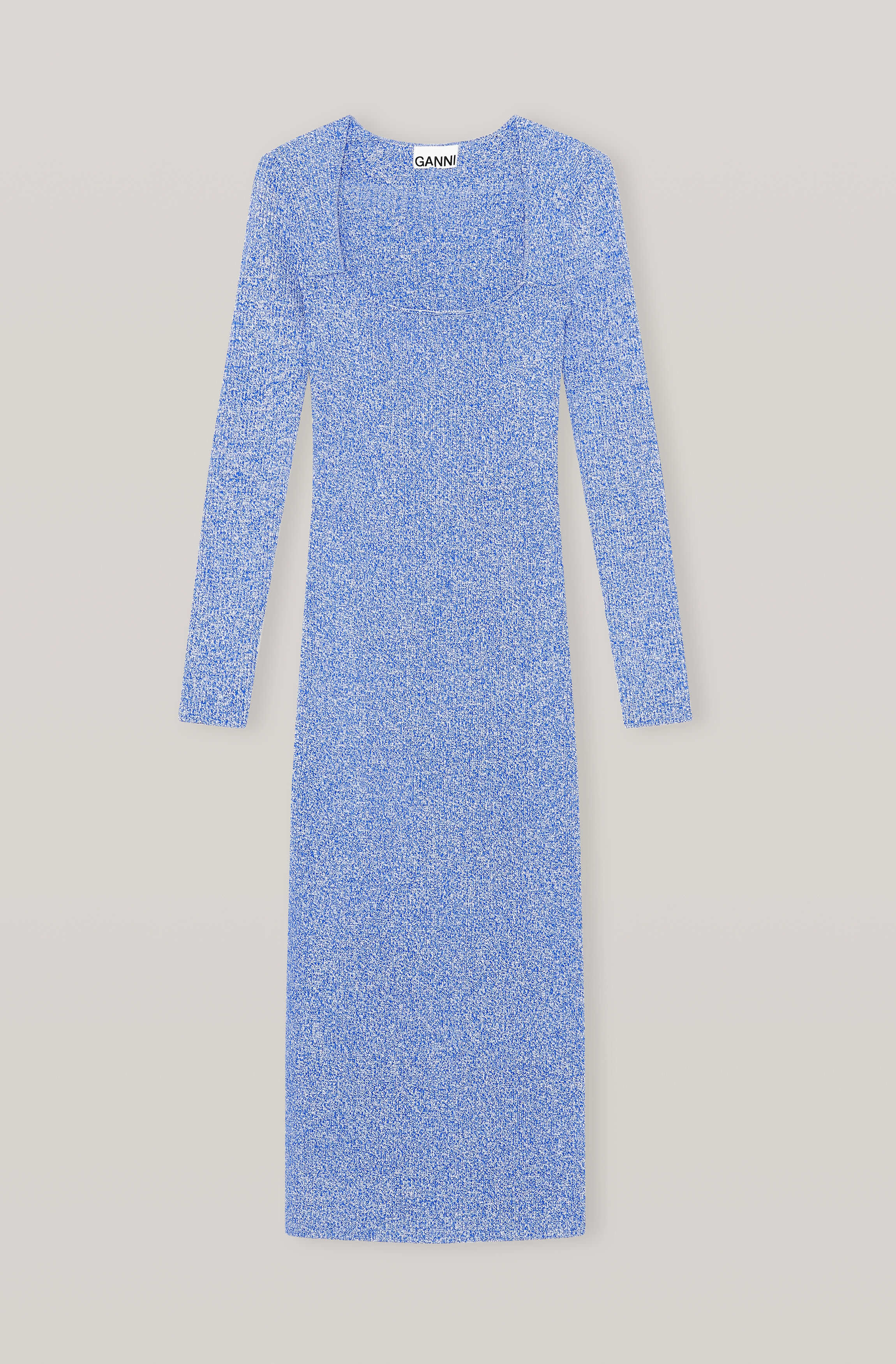 ganni long sleeve dress