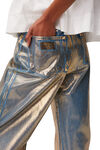 Gold Denim Stary Jeans, Cotton, in colour Gold - 3 - GANNI