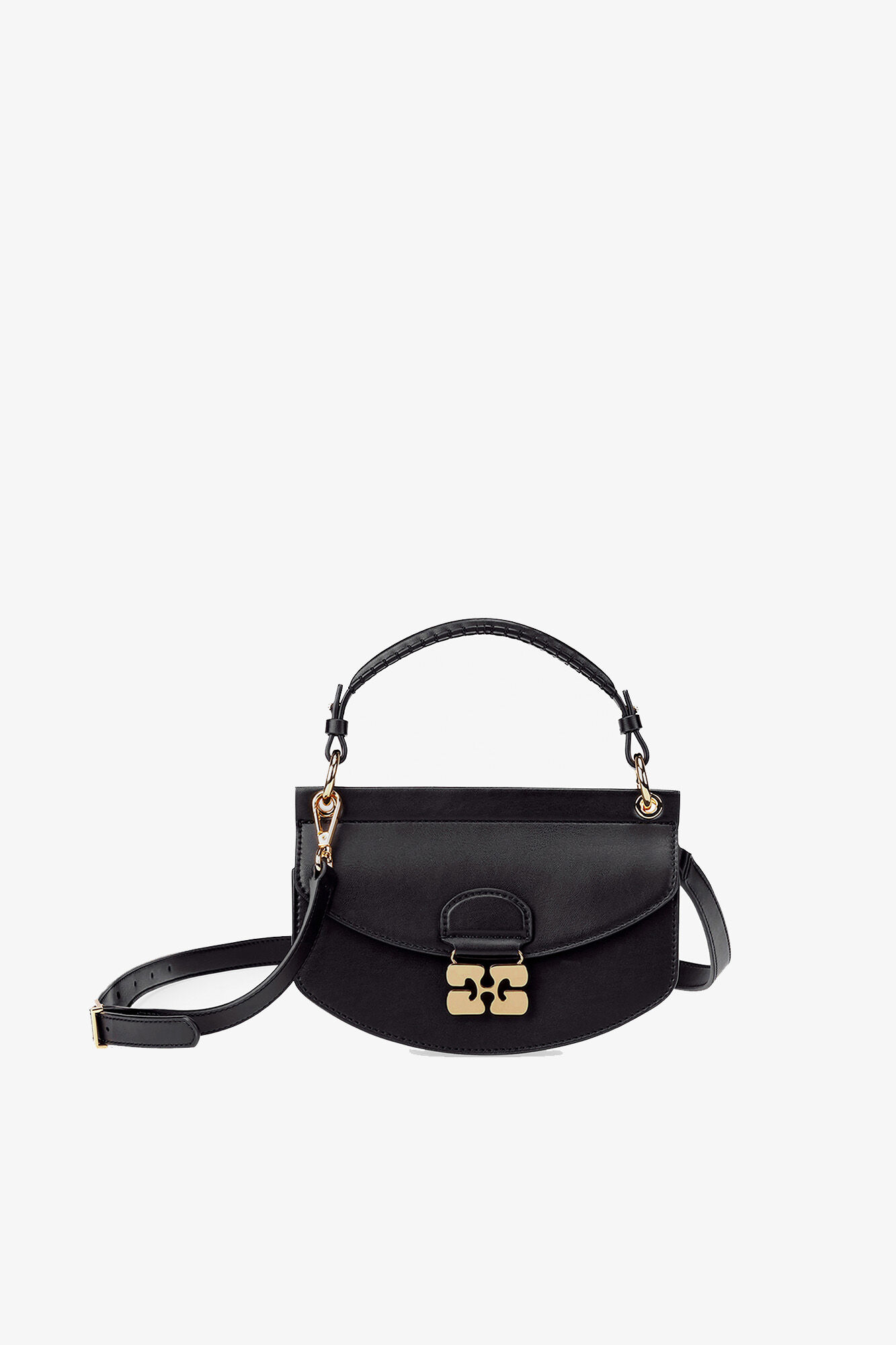 Black Black Mini Top Handle Apo-G Bag | GANNI US