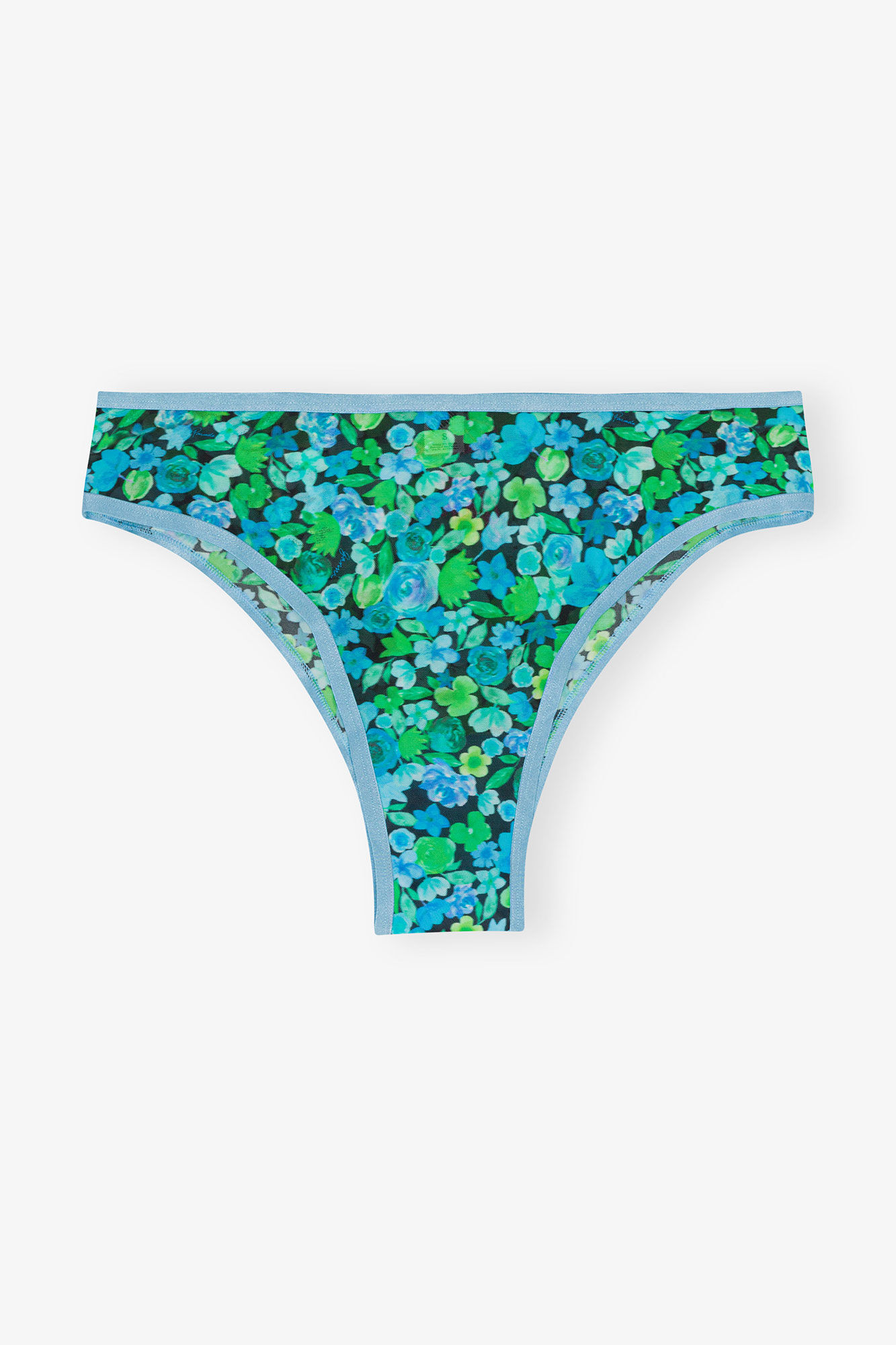 GANNI x Parade Silky Mesh Briefs, Elastane, in colour Alaskan Blue - 3 - GANNI