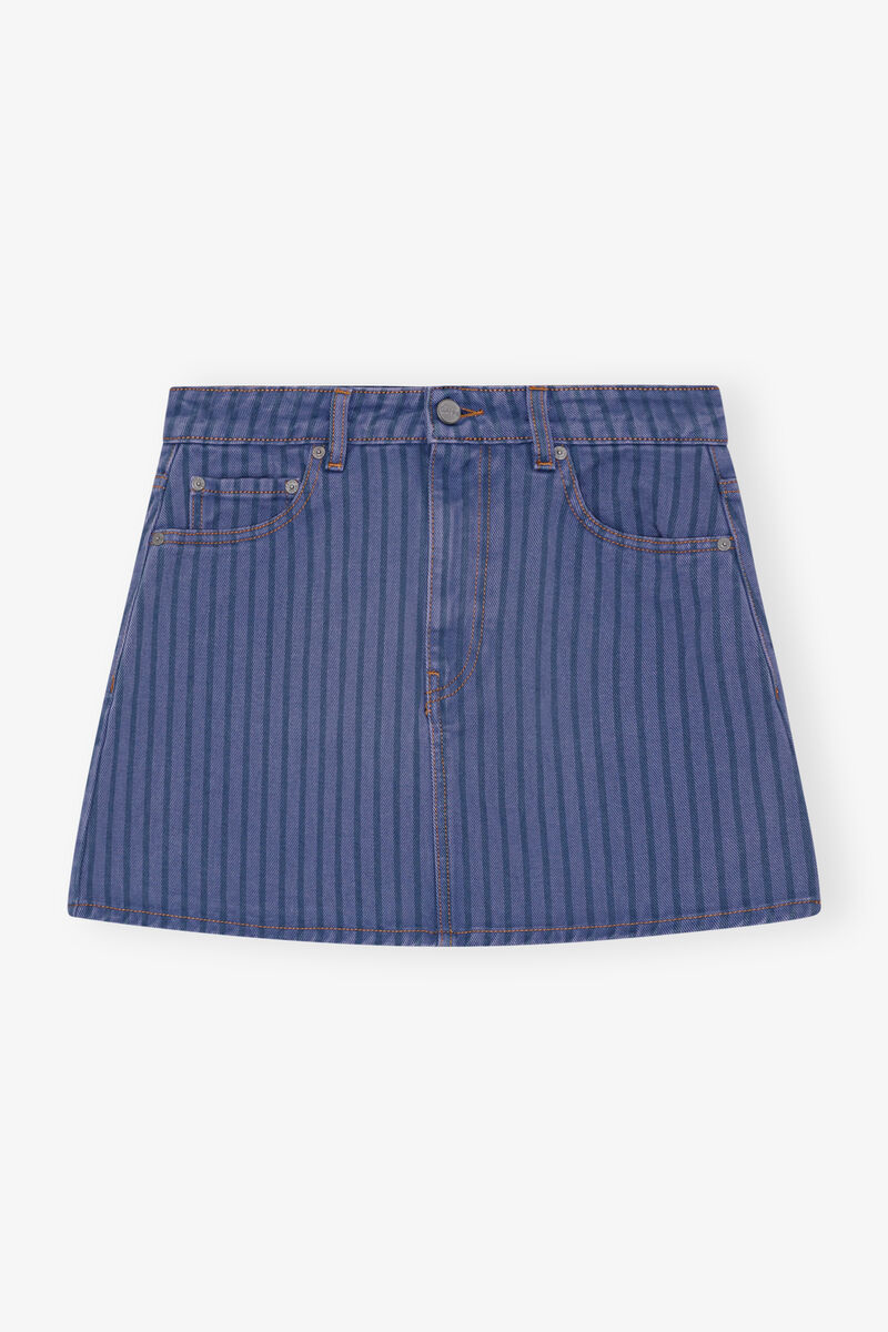 Striped Denim Skirt