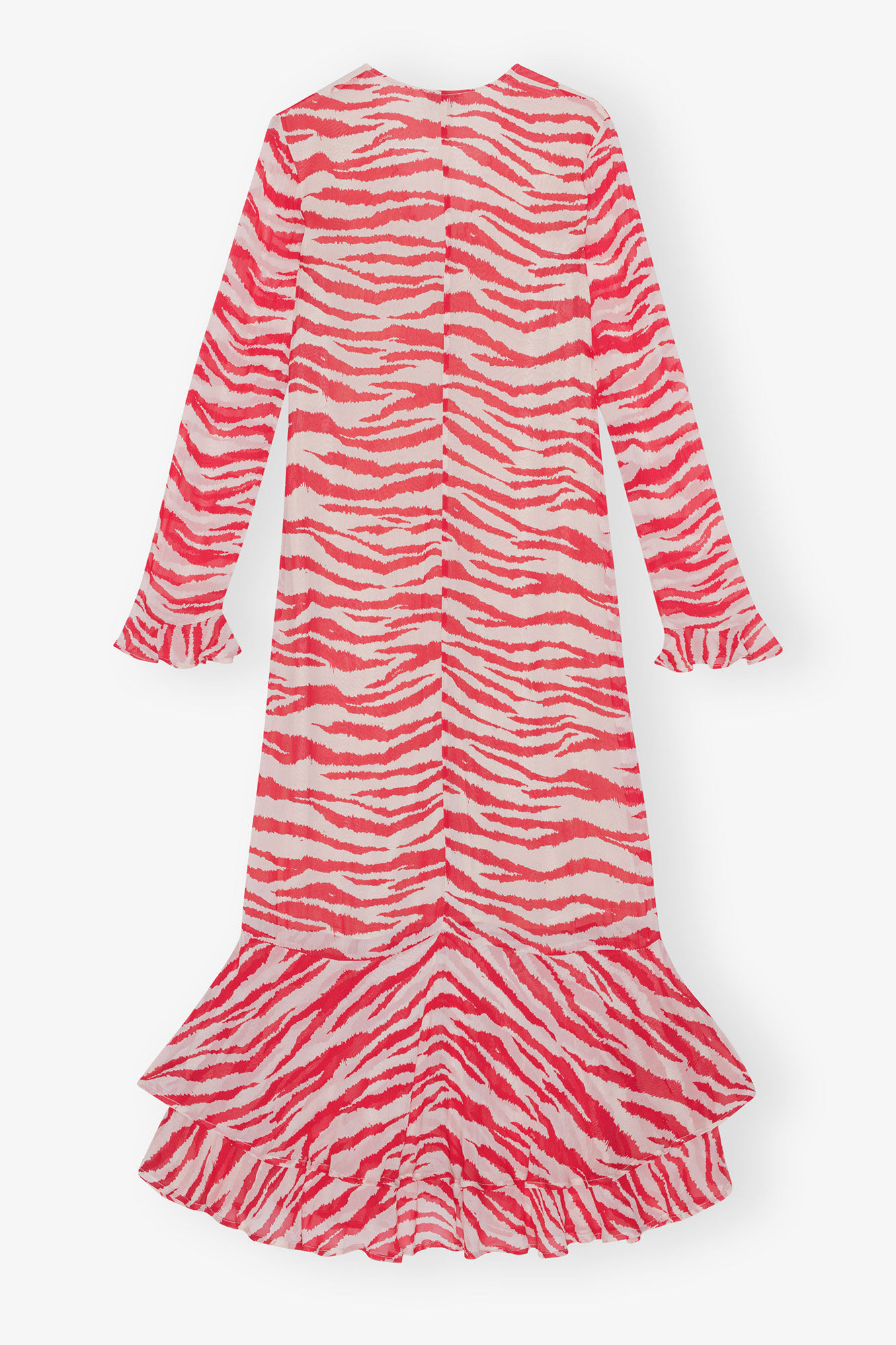 Printed Light Georgette Maxi Dress, Viscose, in colour Castle Wall - 2 - GANNI