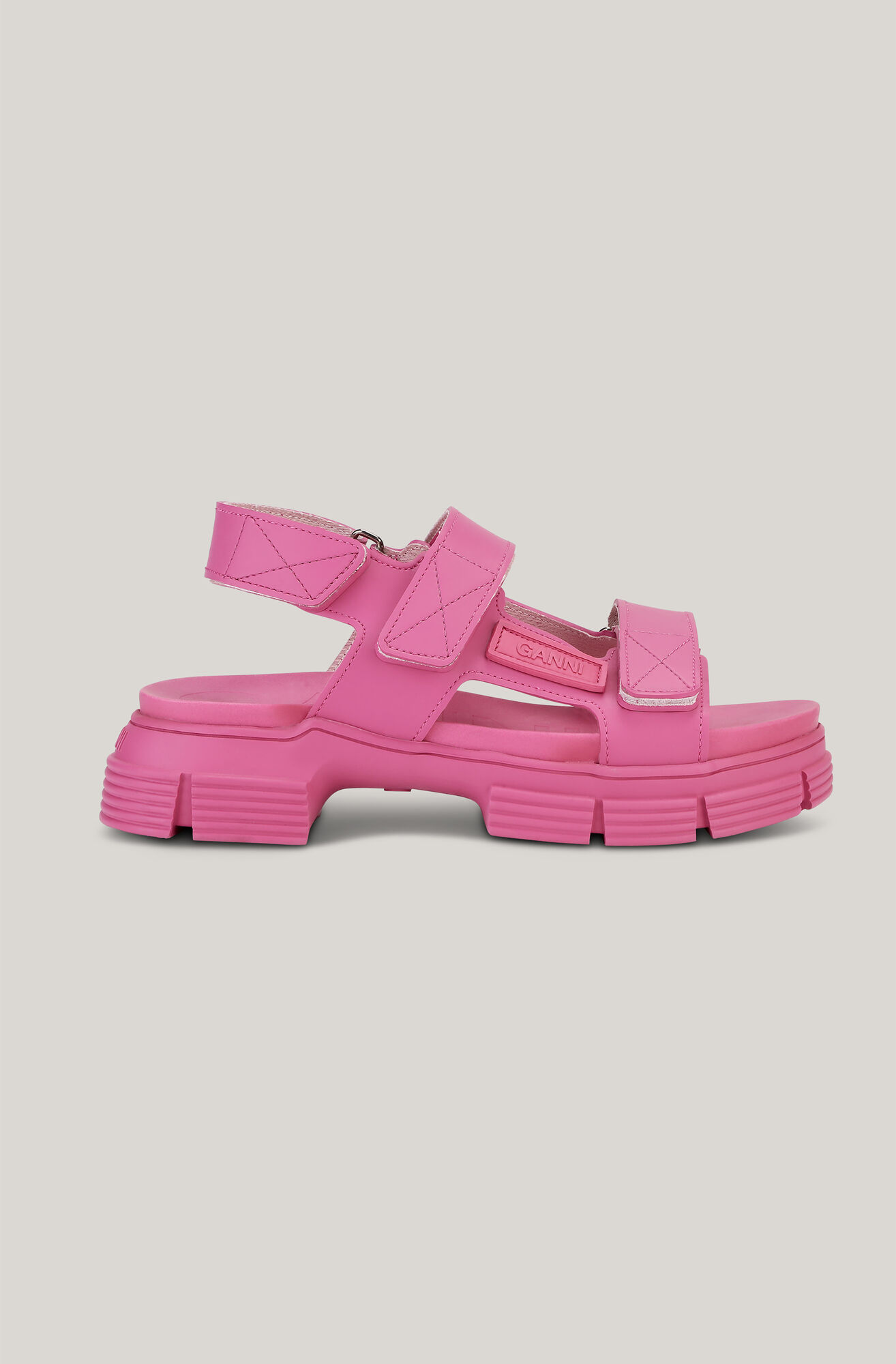 Recycled Rubber Velcro Sandal Ganni Us Us