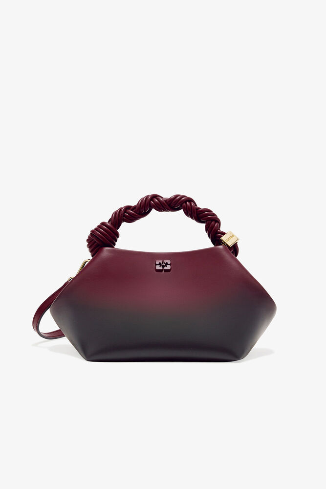 Red Gradient Small GANNI Bou Bag, Tawny Port