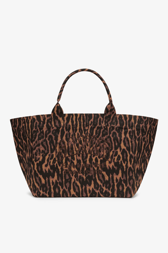 Tote XXL in Gradient Red Leopard, Autumn Maple