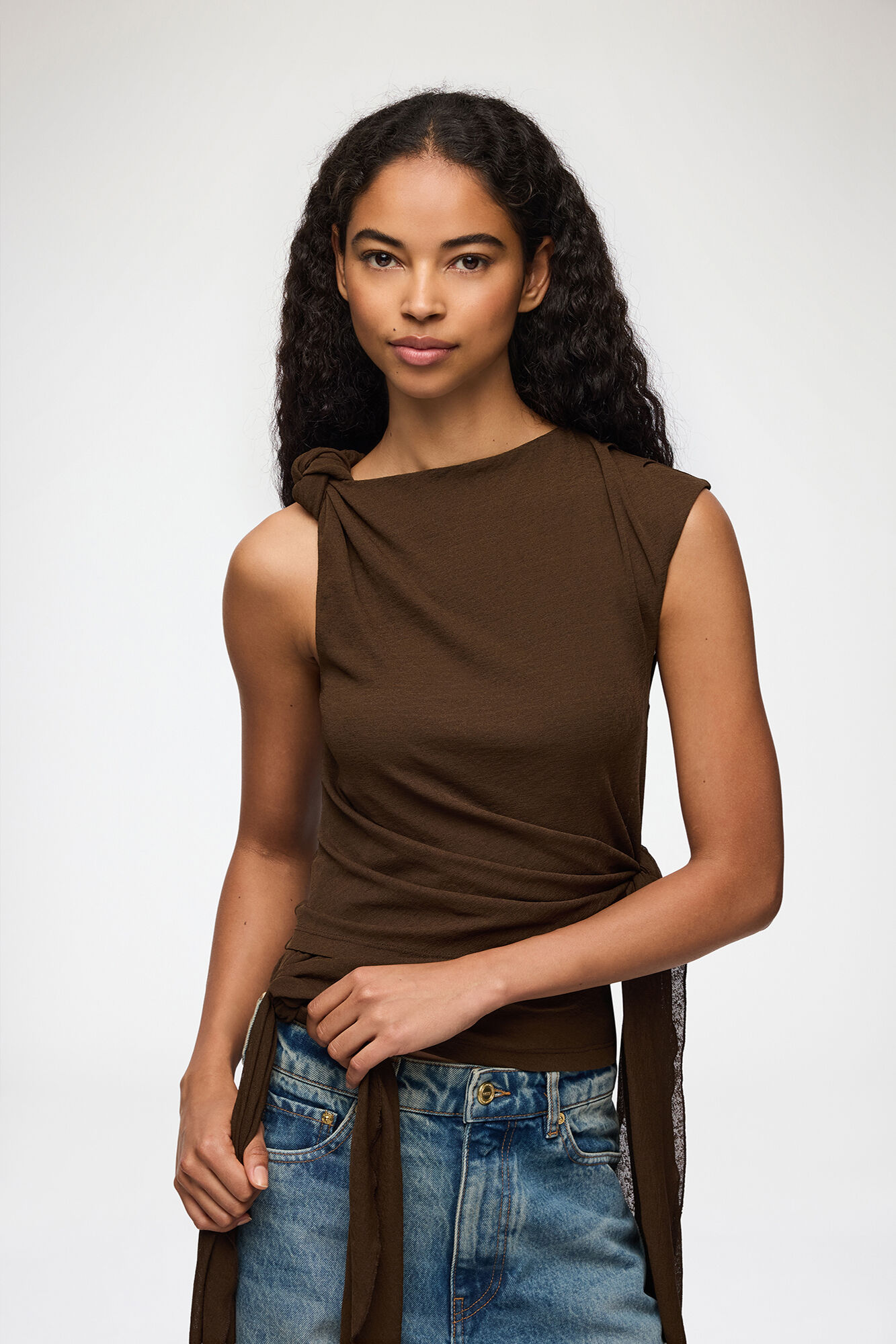 GANNI Tank Top – Soft Jersey Layering Essentials | GANNI US