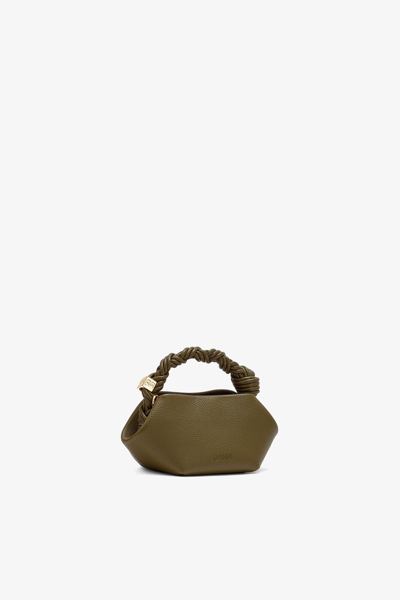 Military Olive Mini Bou Bag in Green Grained | GANNI US