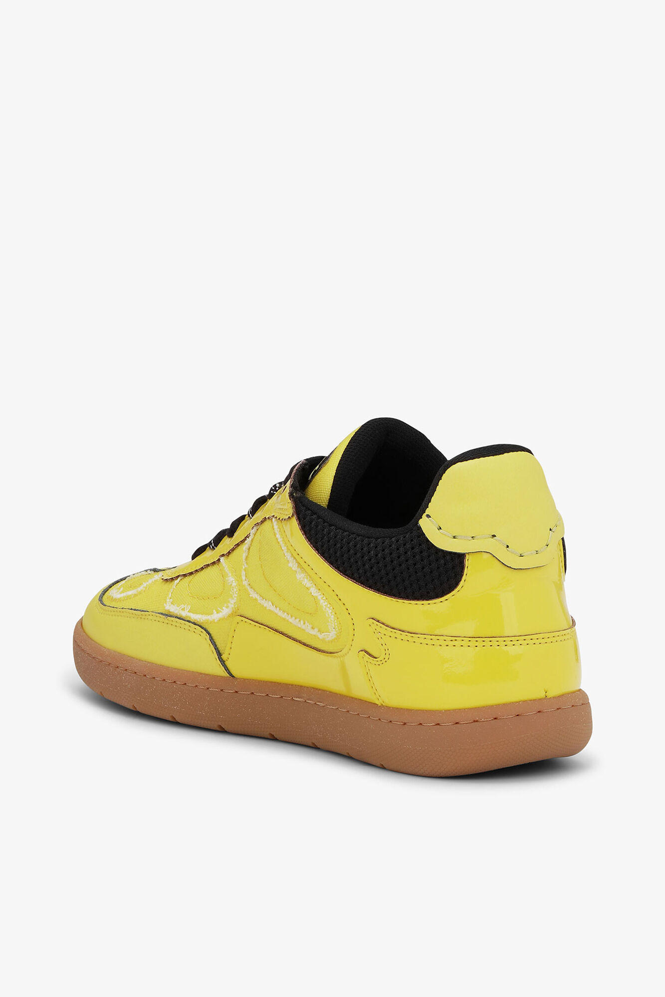 08 Sneakers, Polyurethane, in colour Blazing Yellow - 3 - GANNI