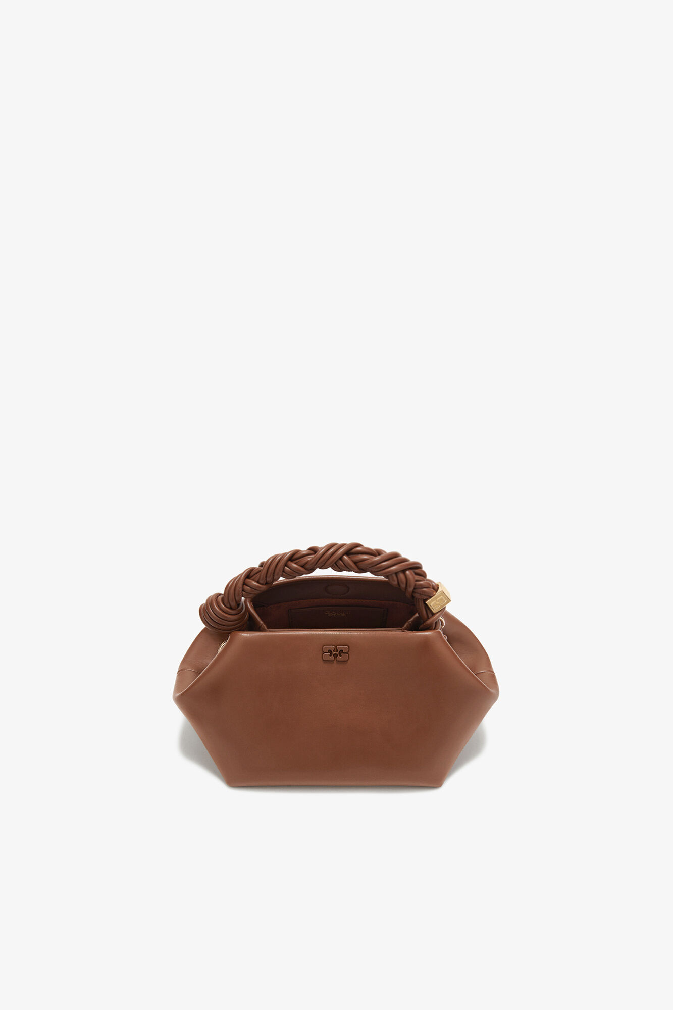 Sac petit Bou marron, Recycled Leather, in colour Sorrel Horse - 3 - GANNI