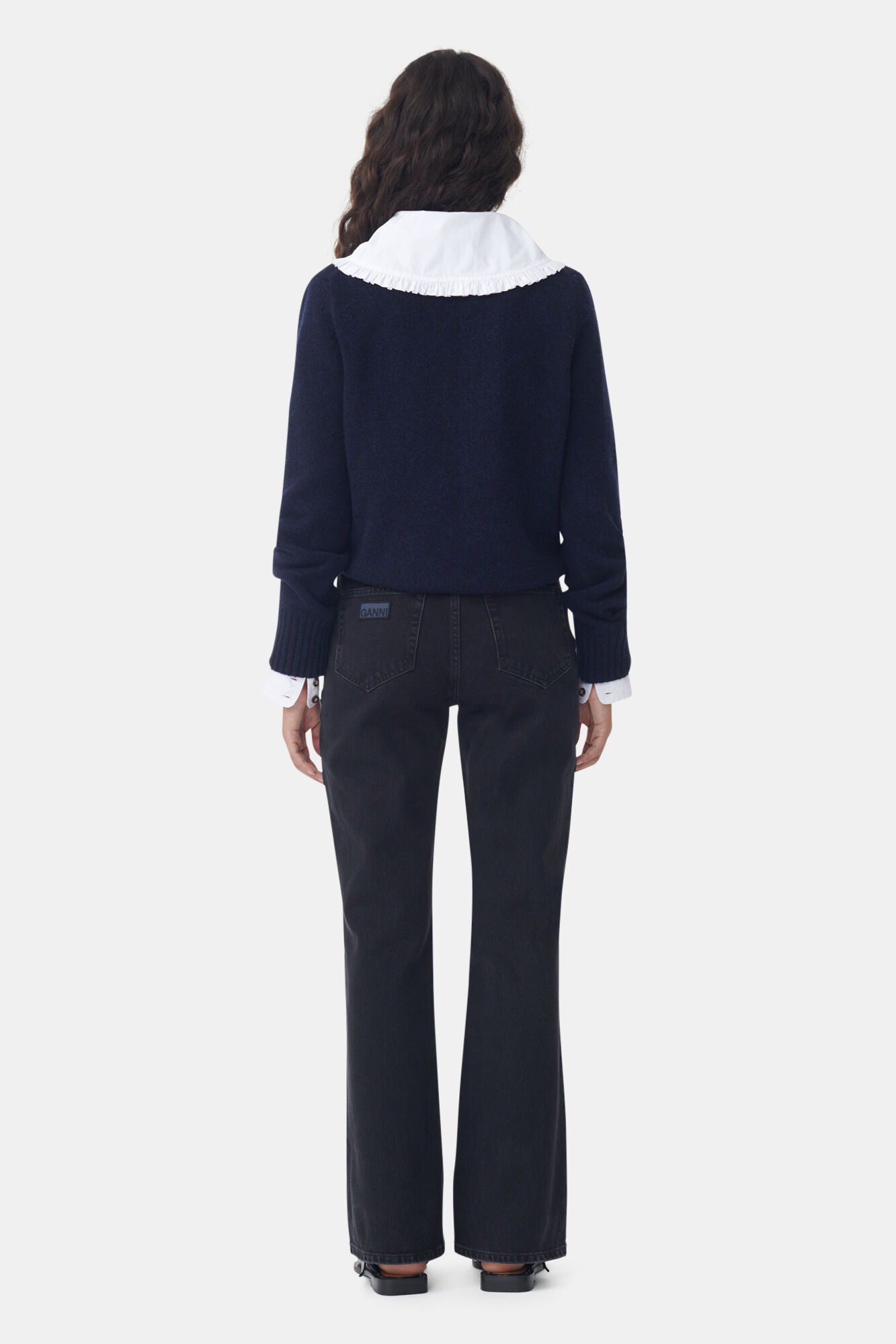 Jean Betzy, Cotton, in colour Washed Black/Black - 3 - GANNI