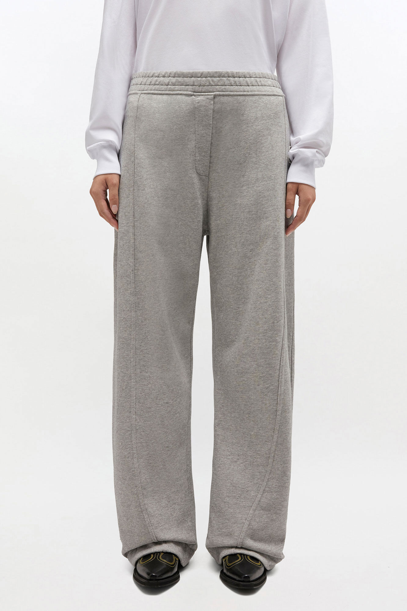 Grå sweatpants, in colour Paloma - 1 - GANNI