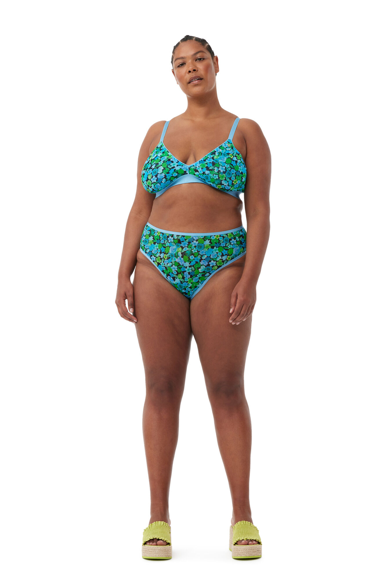 GANNI x Parade Silky Mesh Briefs, Elastane, in colour Alaskan Blue - 6 - GANNI