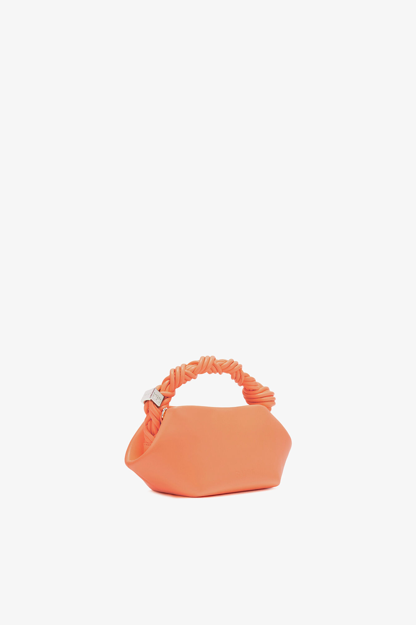 Mini Bou Bag in Orange, Recycled Leather, in colour Cantaloupe - 2 - GANNI