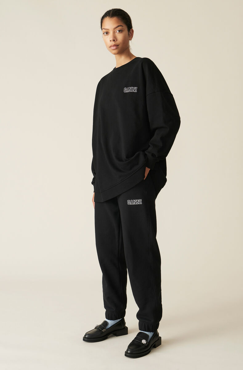Software Isoli Oversized Sweatshirt, Cotton, in colour Black - 2 - GANNI