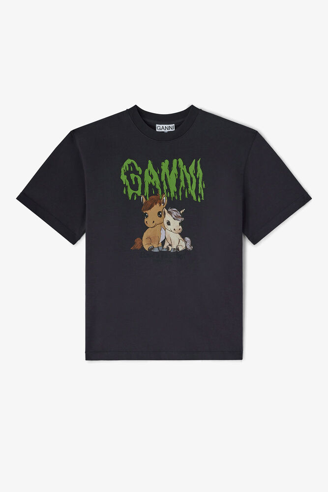 Grafisk T-shirt i bomuld, Phantom