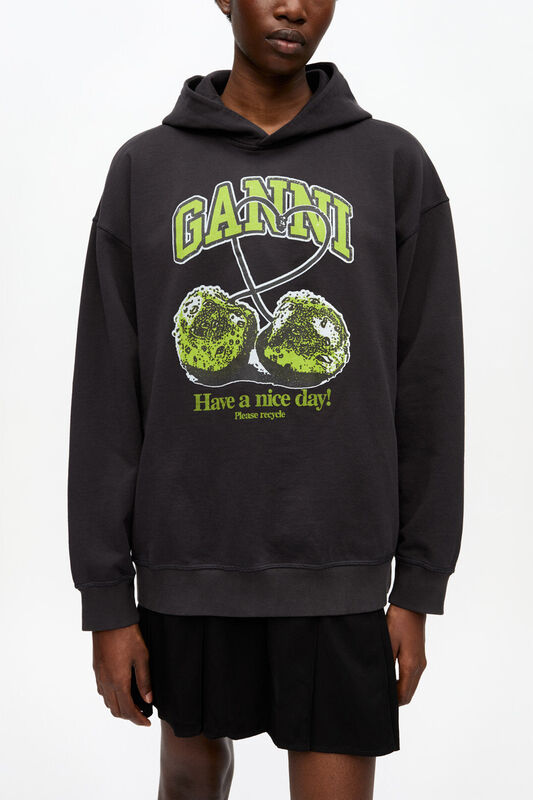 Black Isoli Cherries Oversized Hoodie