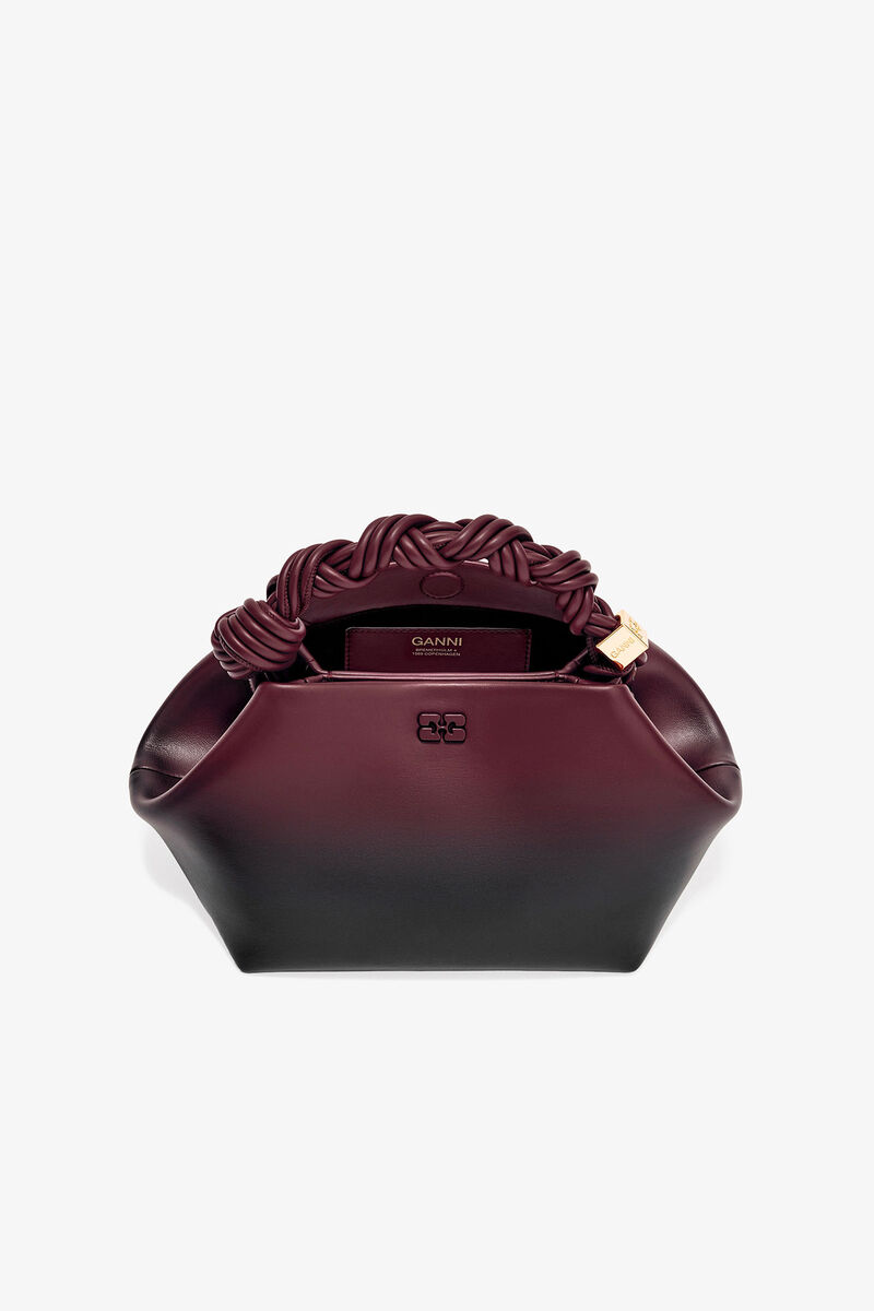 Rød gradient liten GANNI Bou-veske, Polyester, in colour Tawny Port - 3 - GANNI