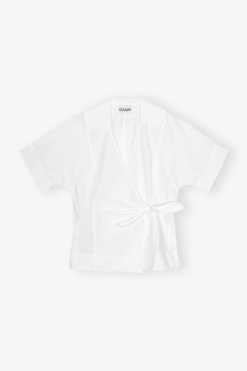 Bella Bliss Poplin Buttondown Shirt, White