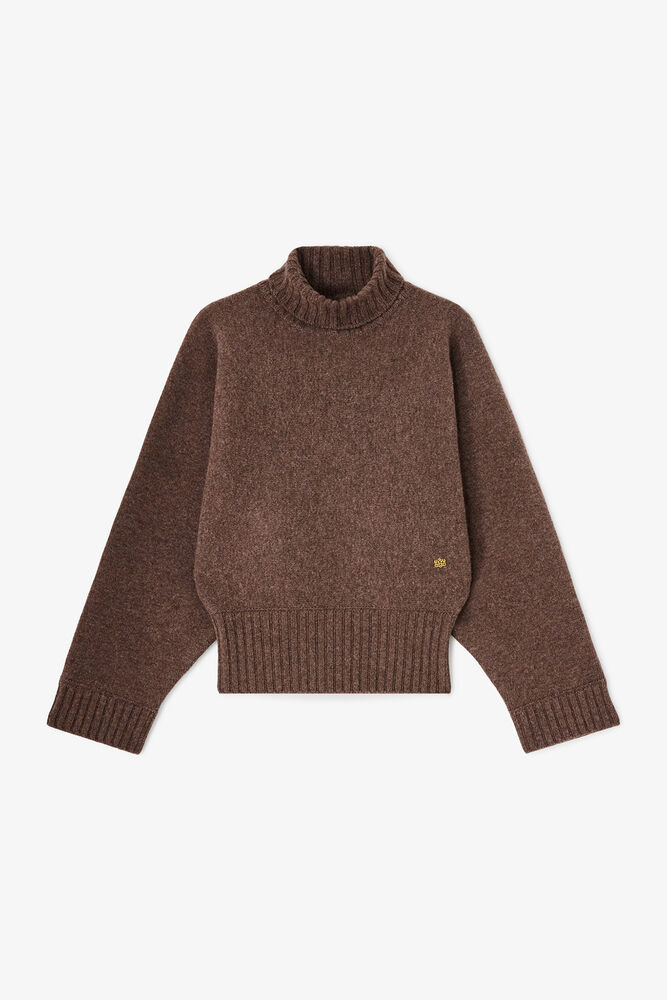 Turtleneck in Double Knit, Safari
