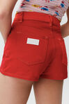 Denim Hotpant Shorts, Cotton, in colour Flame Scarlet - 5 - GANNI