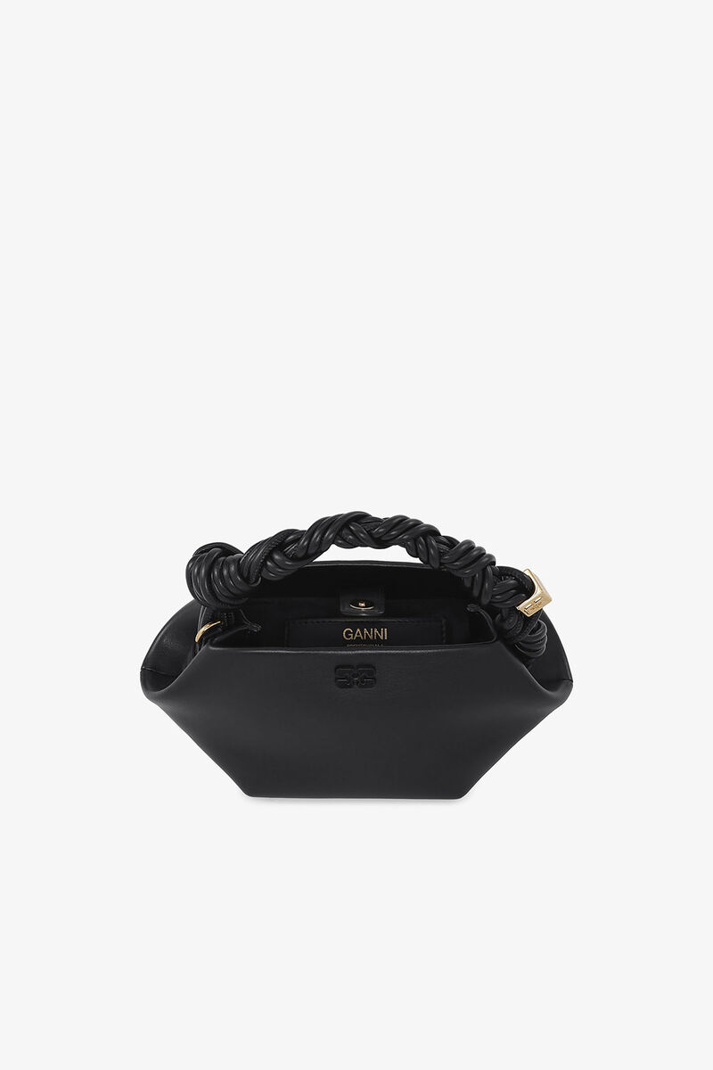Black Mini GANNI Bou Bag, Polyester, in colour Black - 3 - GANNI
