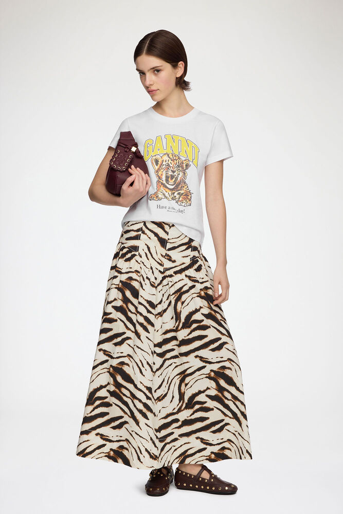 Baby Fit T-shirt with Tiger, Bright White