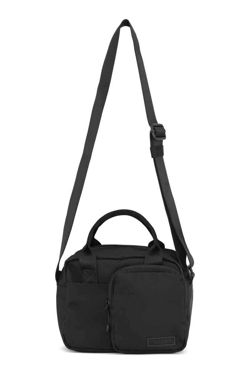 Bag, Recycled Polyester, in colour Black - 1 - GANNI