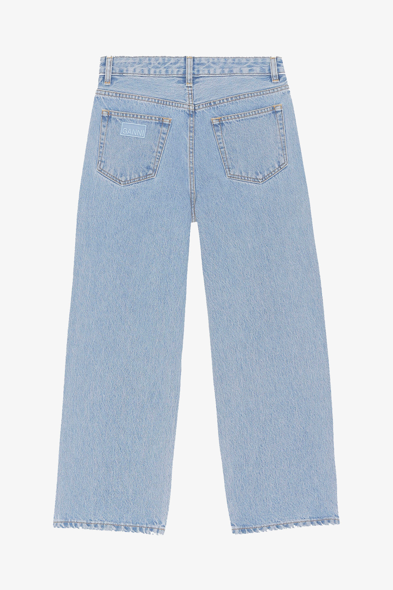 Misy Cropped Jeans in Rigid Denim | GANNI US