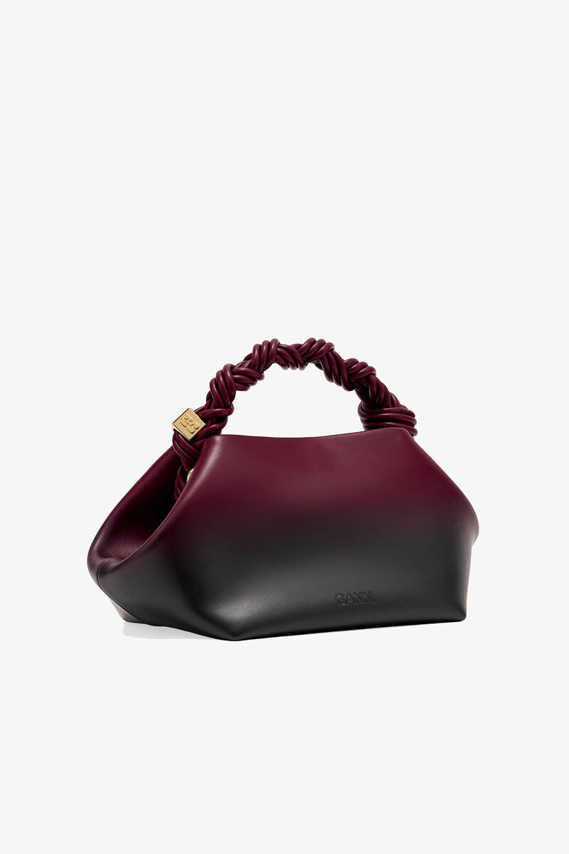 Rød gradient liten GANNI Bou-veske, Polyester, in colour Tawny Port - 2 - GANNI